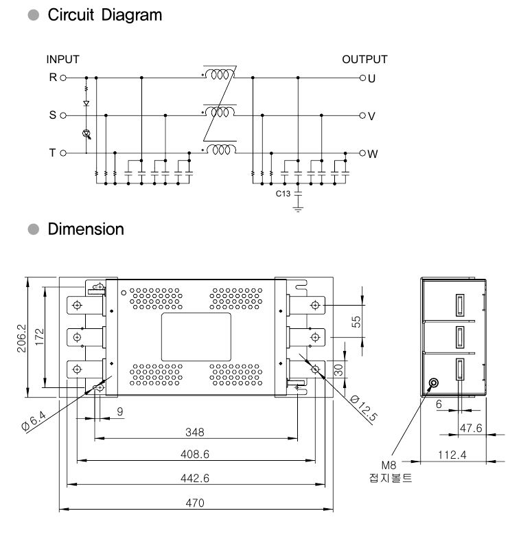 WOONYOUNG噪声滤波器WYFTH300T2A,WYFTH400T2A